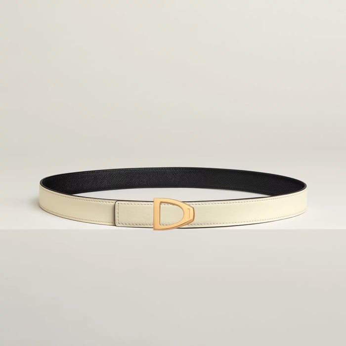 Cavaliere Belt Buckle & Reversible Leather Strap 24 MM
