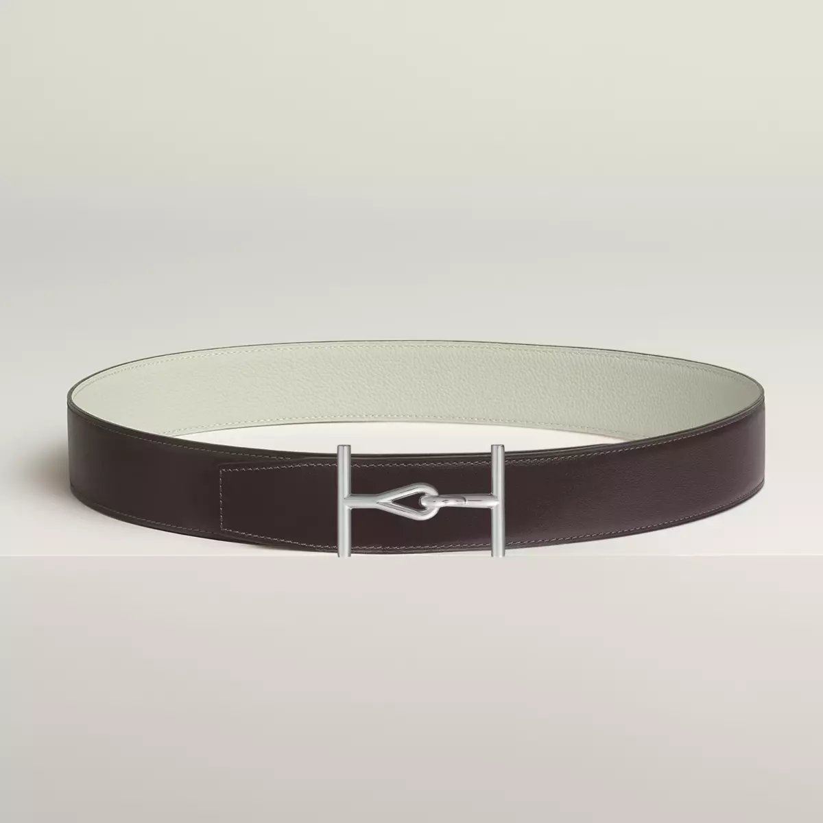 Jumbo belt buckle & Reversible leather strap 38 mm