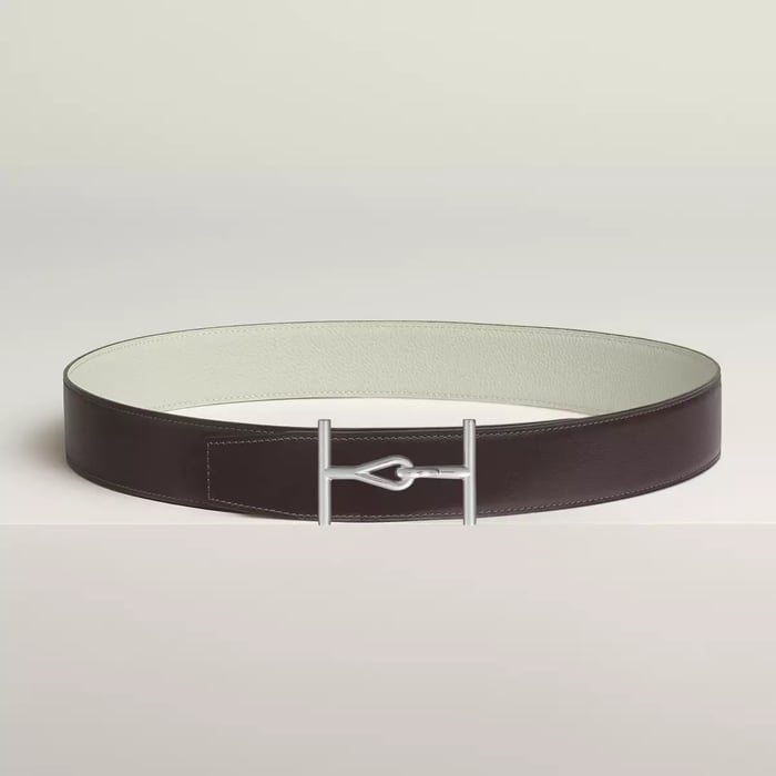 Jumbo Belt Buckle & Reversible Leather Strap 38 MM