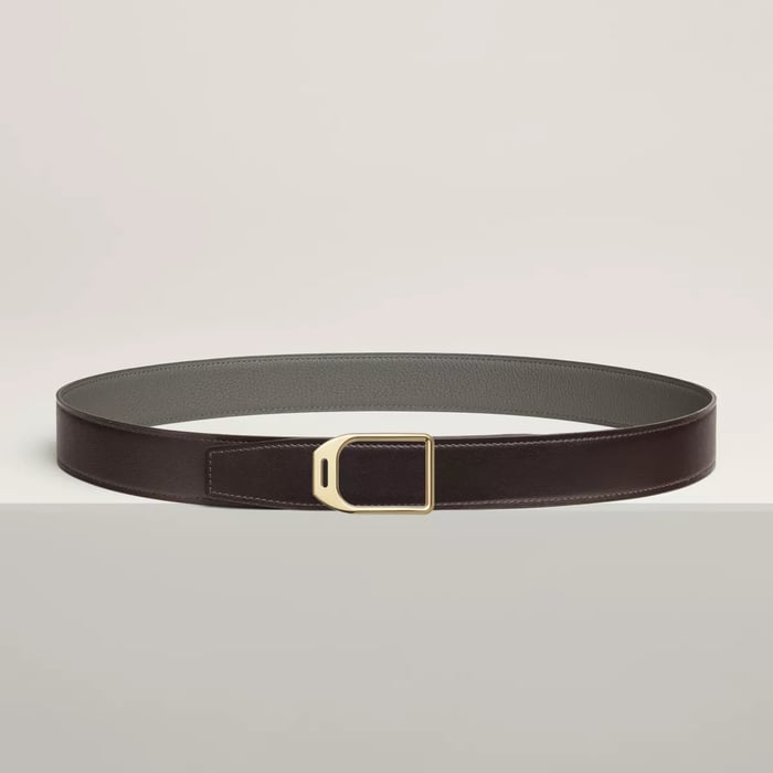 Jockey Belt Buckle & Reversible Leather Strap 32 MM