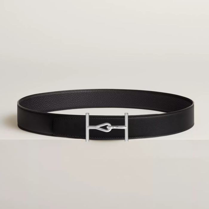 Jumbo Belt Buckle & Reversible Leather Strap 38 MM