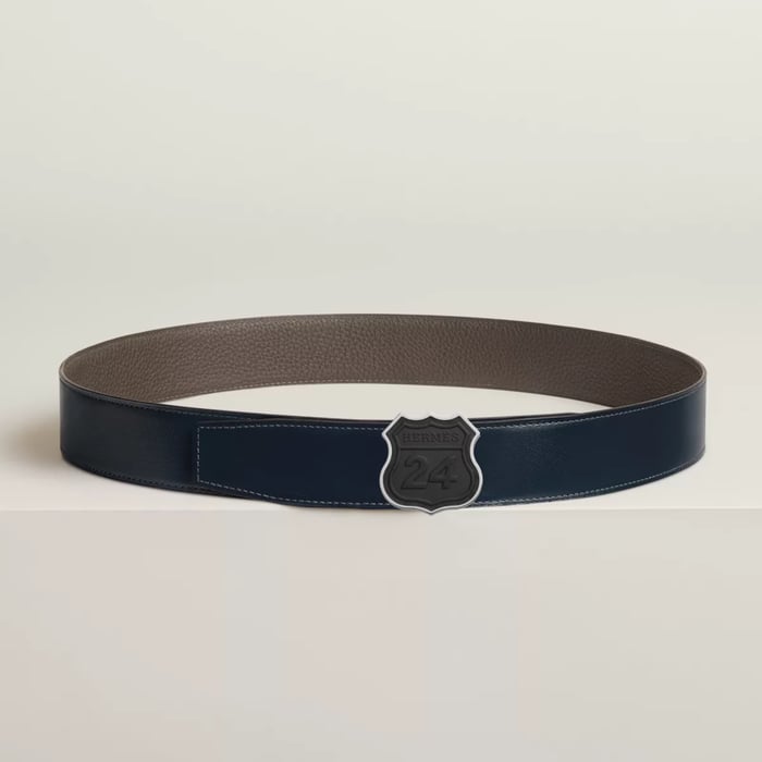 on the Road Belt Buckle & Reversible Leather Strap 38 MM