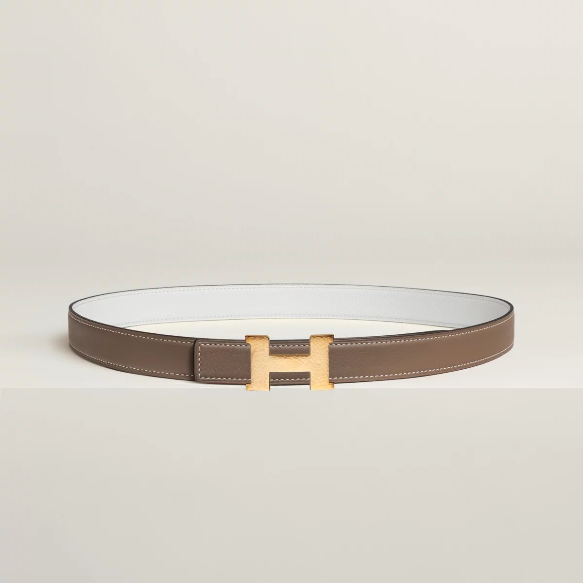 Boucle de ceinture Mini Constance Martelée & Cuir de ceinture réversible 24 mm