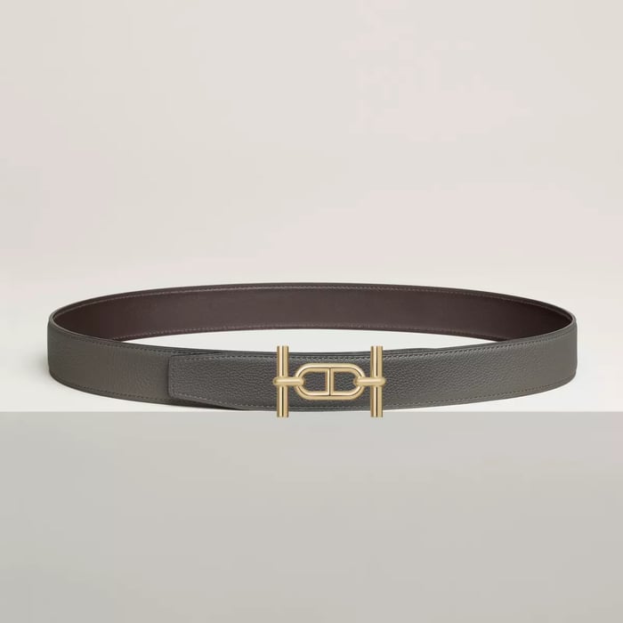 Ancre Belt Buckle & Reversible Leather Strap 32 MM