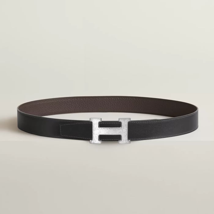 H Martelee Belt Buckle & Reversible Leather Strap 32 MM