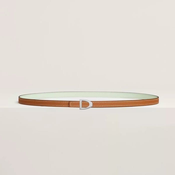 Cavaliere Belt Buckle & Reversible Leather Strap 13 MM