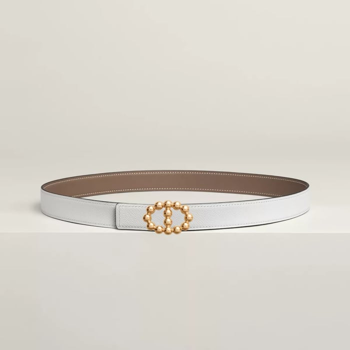 Maillon Bubble Belt Buckle & Reversible Leather Strap 24 MM