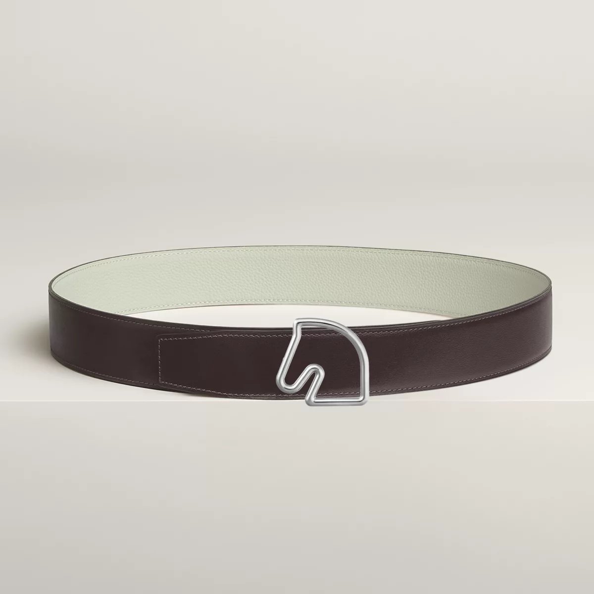 Tete de Cheval belt buckle & Reversible leather strap 38 mm