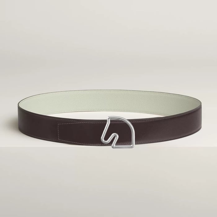 Tete De Cheval Belt Buckle & Reversible Leather Strap 38 MM