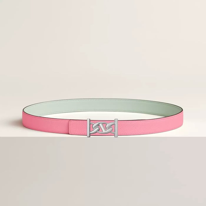 My H Belt Buckle & Reversible Leather Strap 24 MM
