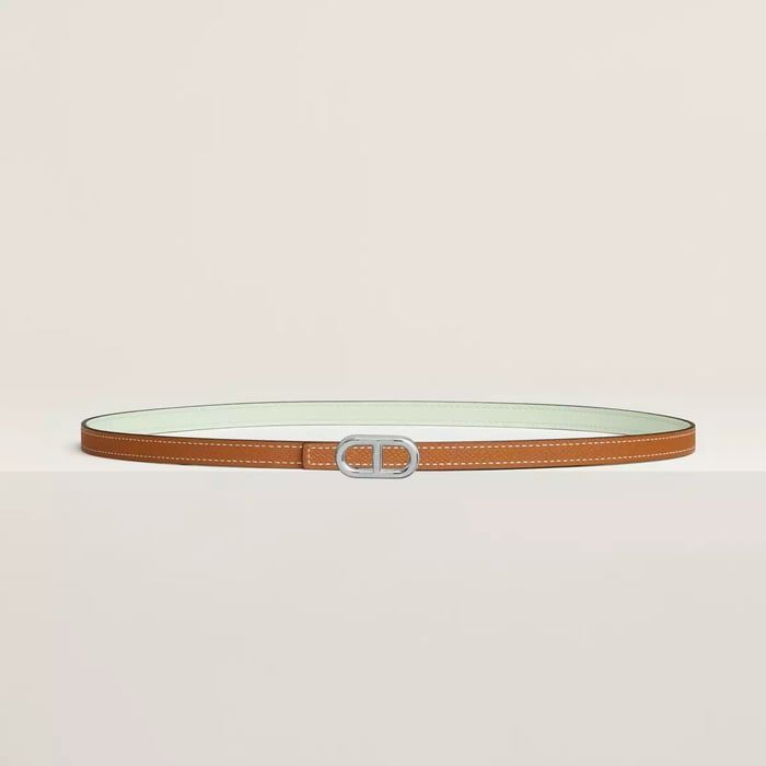 Maillon H Belt Buckle & Reversible Leather Strap 13 MM