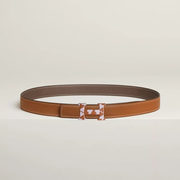 H Email Coeur belt buckle & Reversible leather strap 24 mm