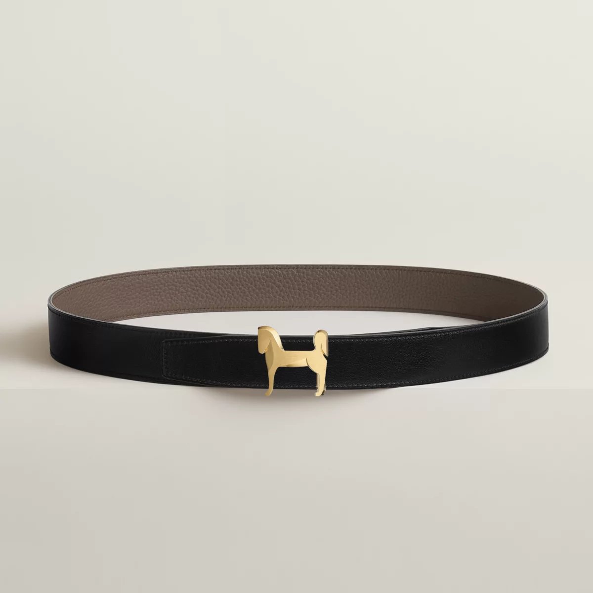 Panache belt buckle & Reversible leather strap 32 mm