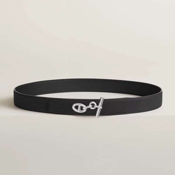 Yachting Belt Buckle & Reversible Leather Strap 32 MM