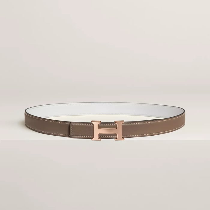 Mini H Belt Buckle & Reversible Leather Strap 24 MM