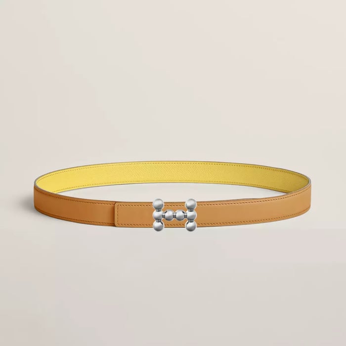 Bubble Belt Buckle & Reversible Leather Strap 24 MM