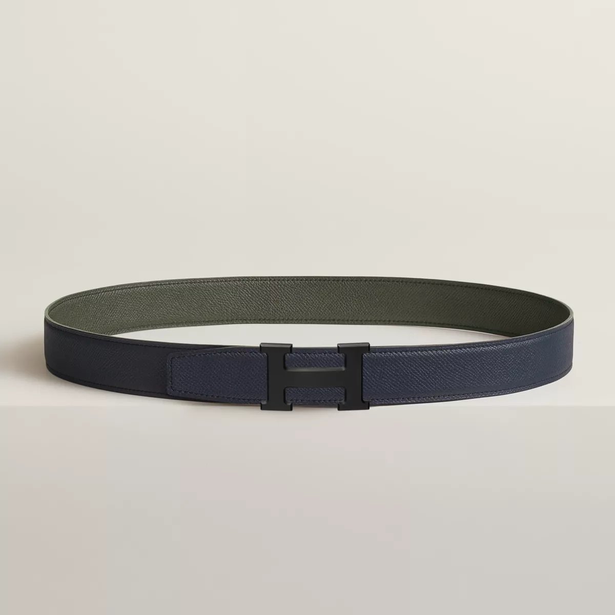 H belt buckle & Reversible leather strap 32 mm