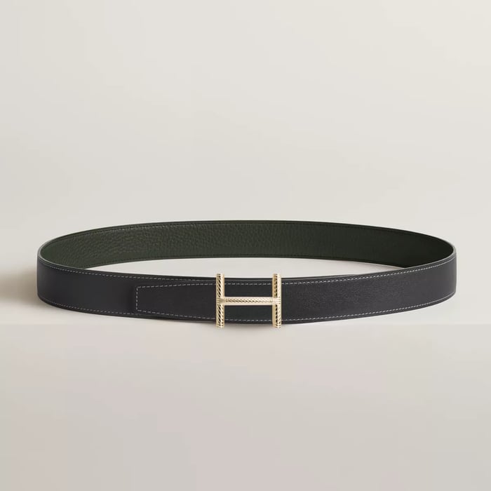 Hisseo Belt Buckle & Reversible Leather Strap 32 MM
