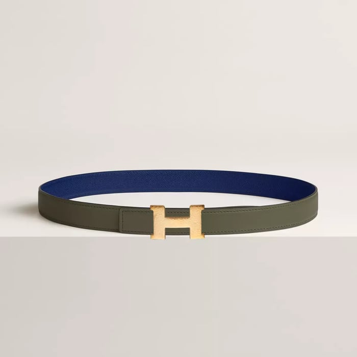 Mini Constance Martelee belt buckle & Reversible leather strap 24 mm