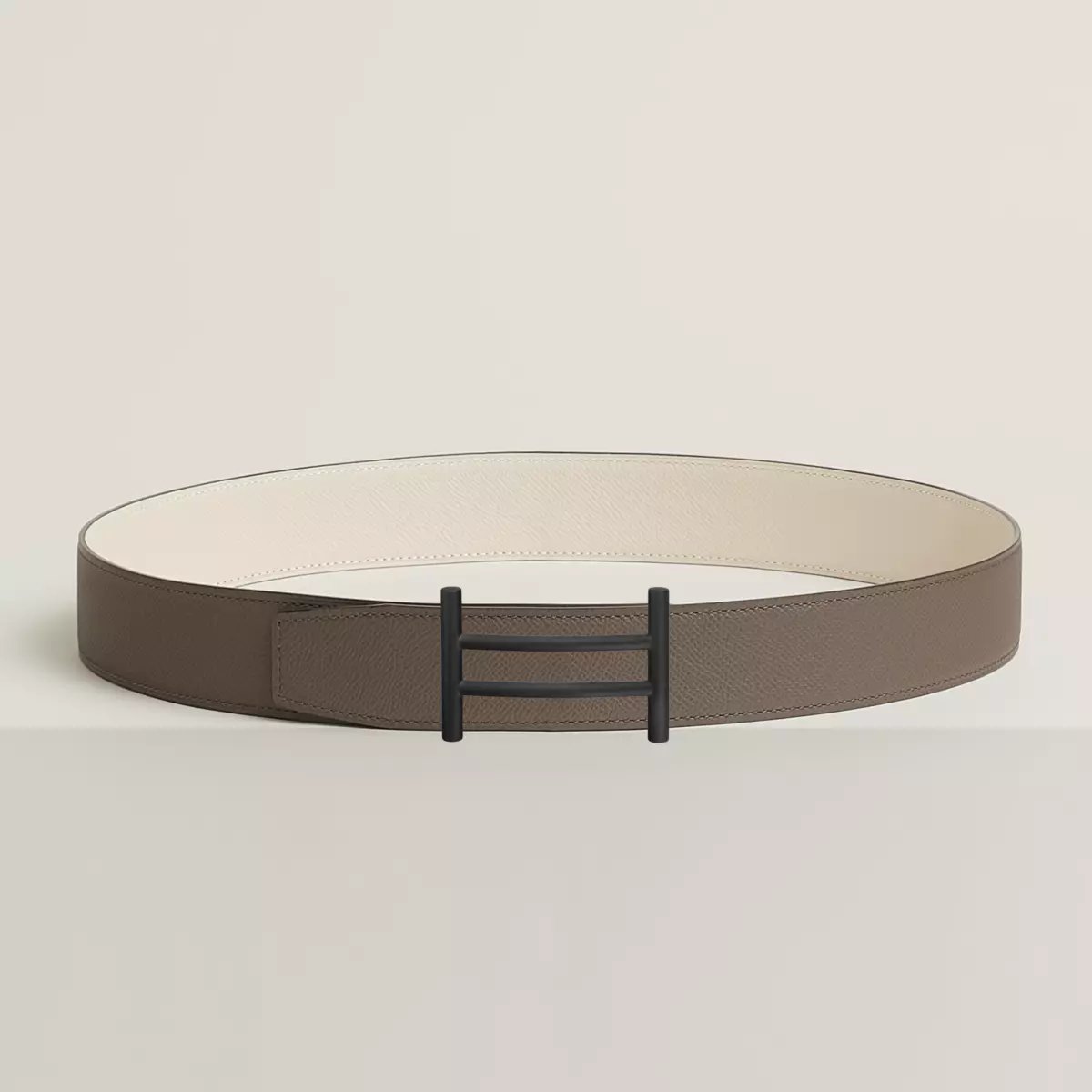 Rider belt buckle & Reversible leather strap 38 mm