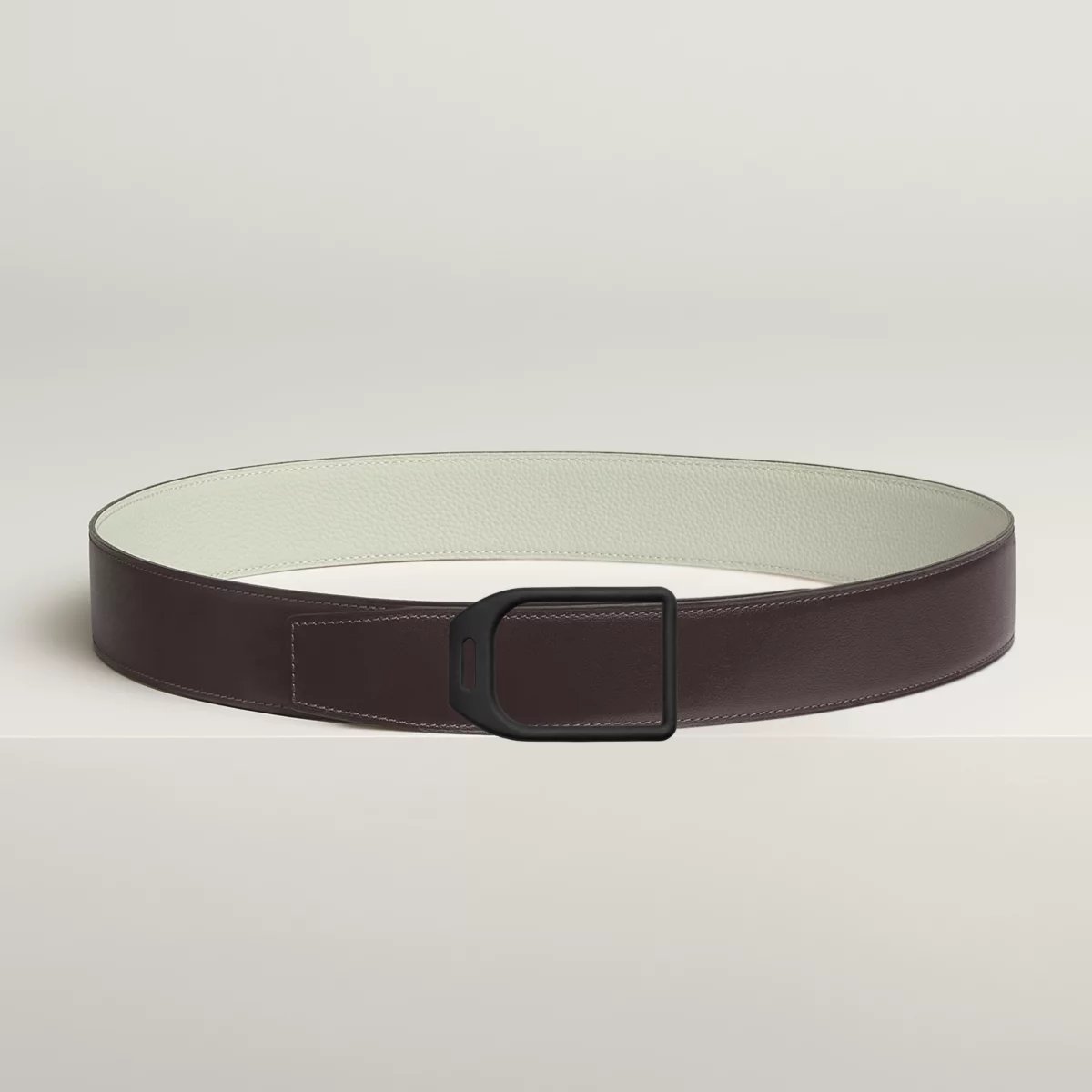 Jockey belt buckle & Reversible leather strap 38 mm