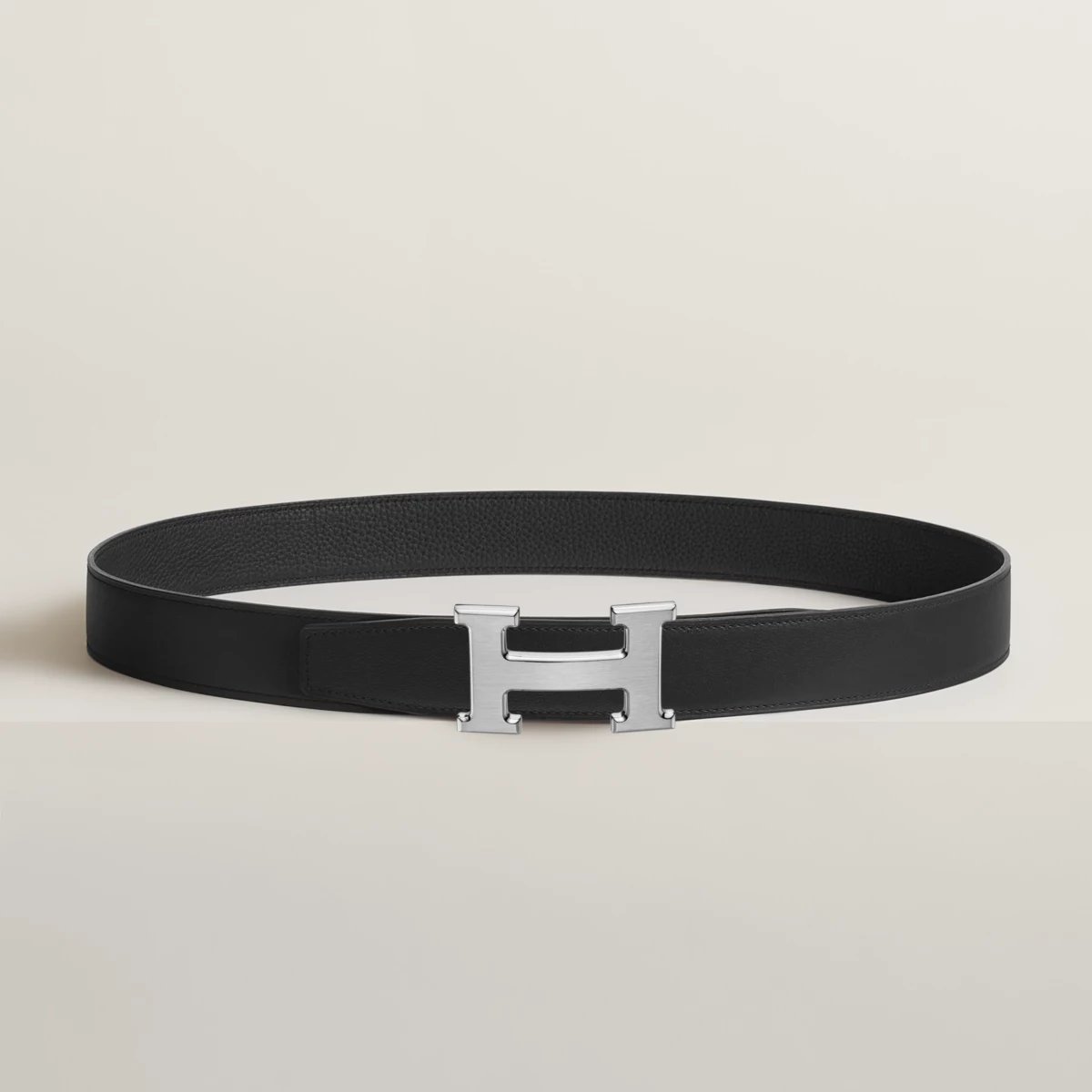H belt buckle & Reversible leather strap 32 mm