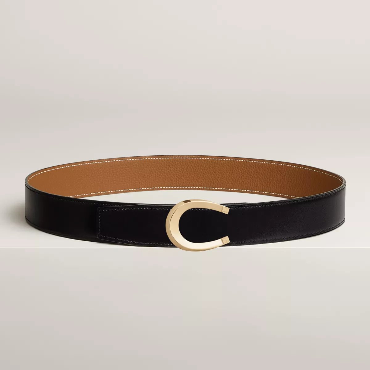 Luck belt buckle & Reversible leather strap 38 mm