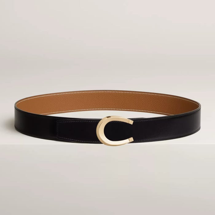 Luck Belt Buckle & Reversible Leather Strap 38 MM