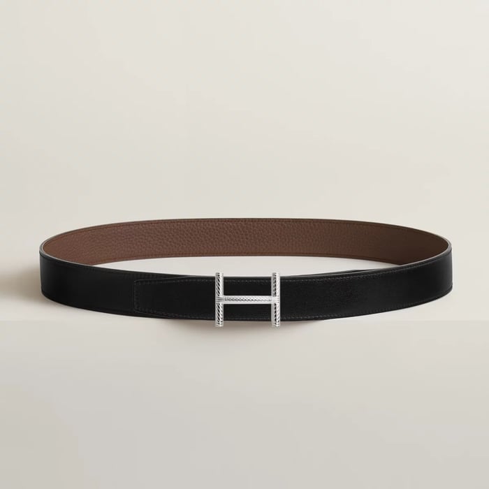 Hisseo Belt Buckle & Reversible Leather Strap 32 MM