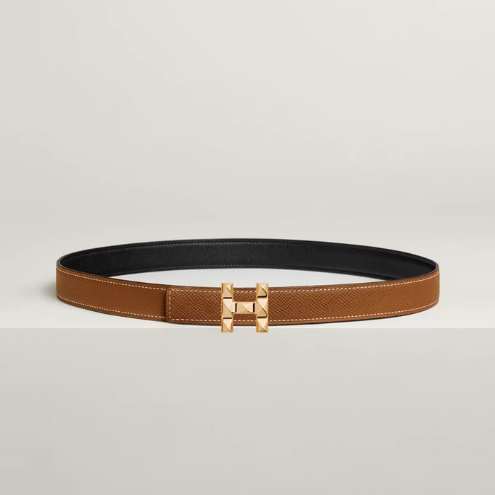H Infini Belt Buckle & Reversible Leather Strap 24 MM