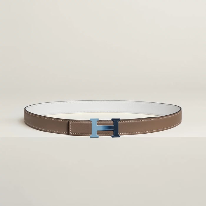 H Email Fusion belt buckle & Reversible leather strap 24 mm