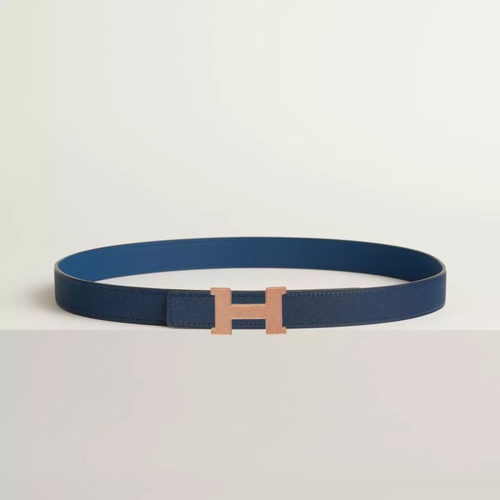 Mini Constance Guillochee Belt Buckle & Reversible Leather Strap 24 MM