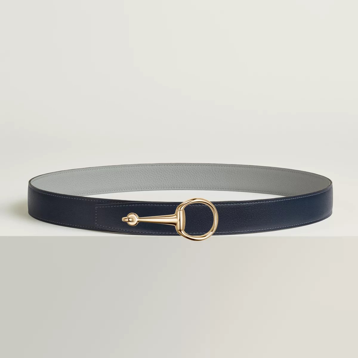 Casaque belt buckle & Reversible leather strap 32 mm