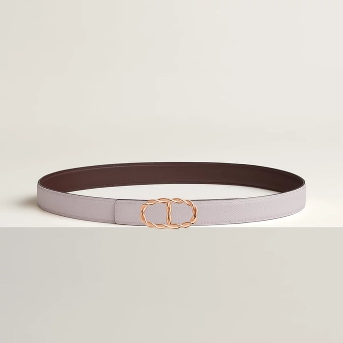 Maillon Torsade Belt Buckle & Reversible Leather Strap 24 MM