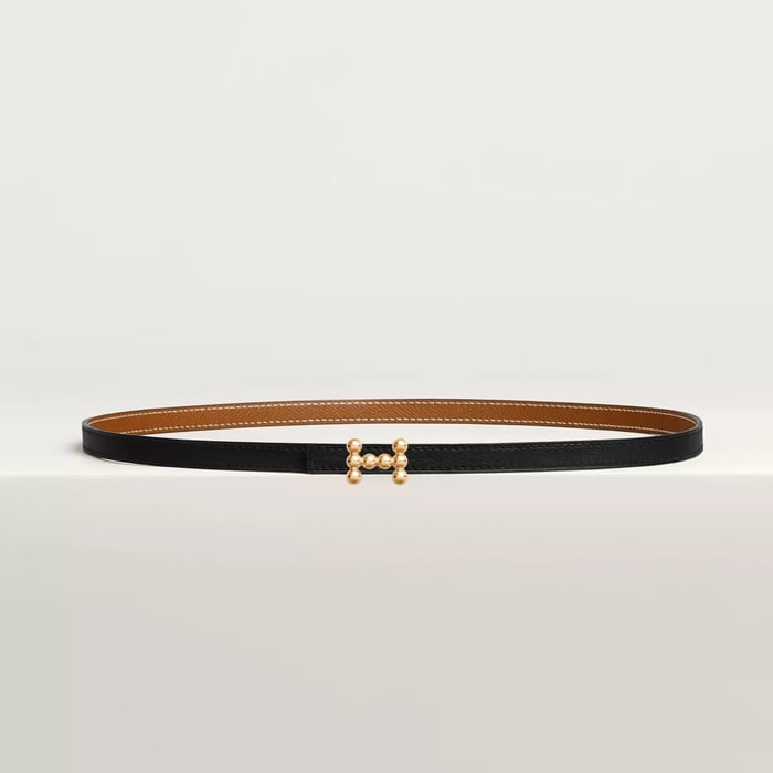 Bubble Belt Buckle & Reversible Leather Strap 13 MM