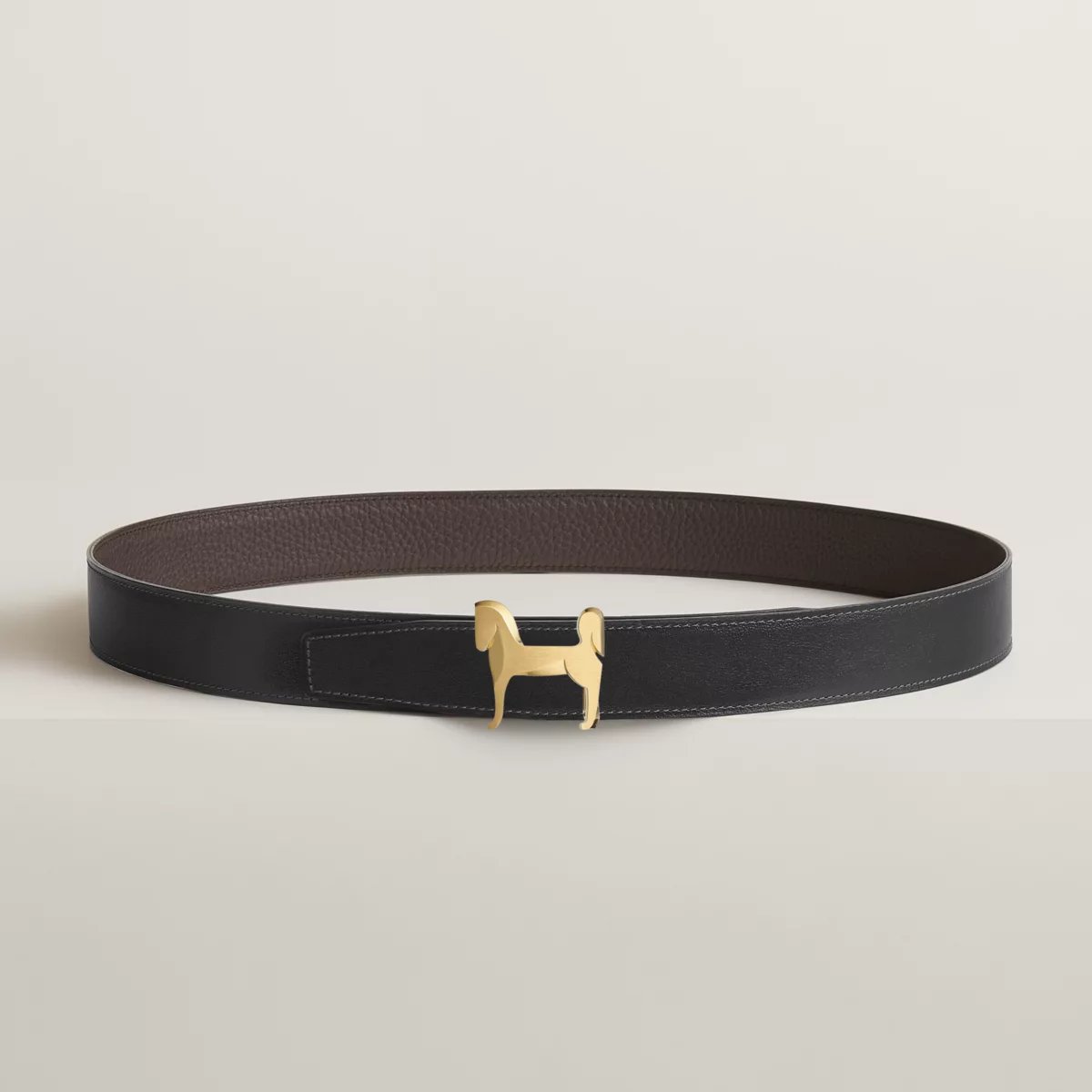 Panache belt buckle & Reversible leather strap 32 mm