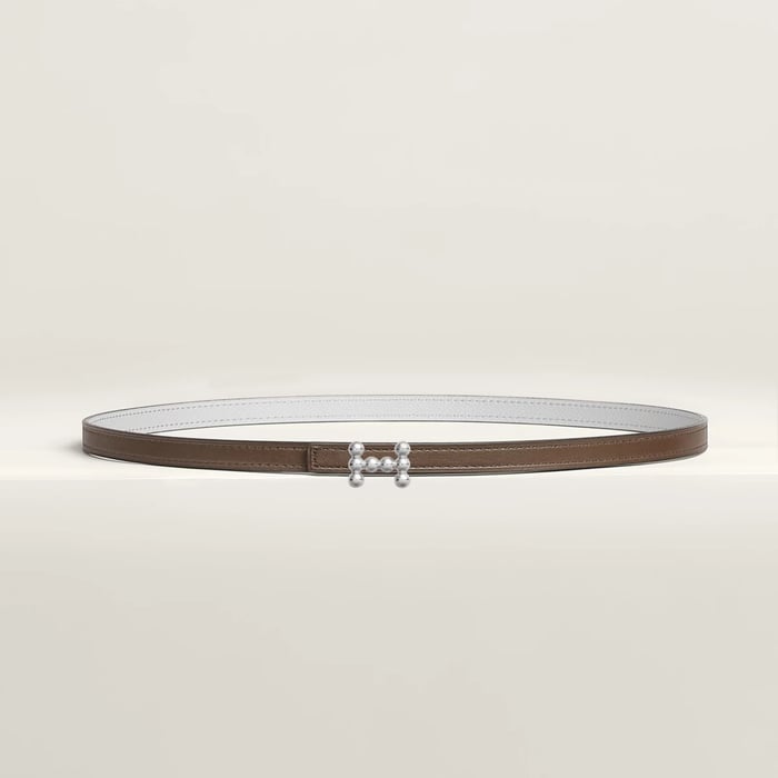 Bubble belt buckle & Reversible leather strap 13 mm