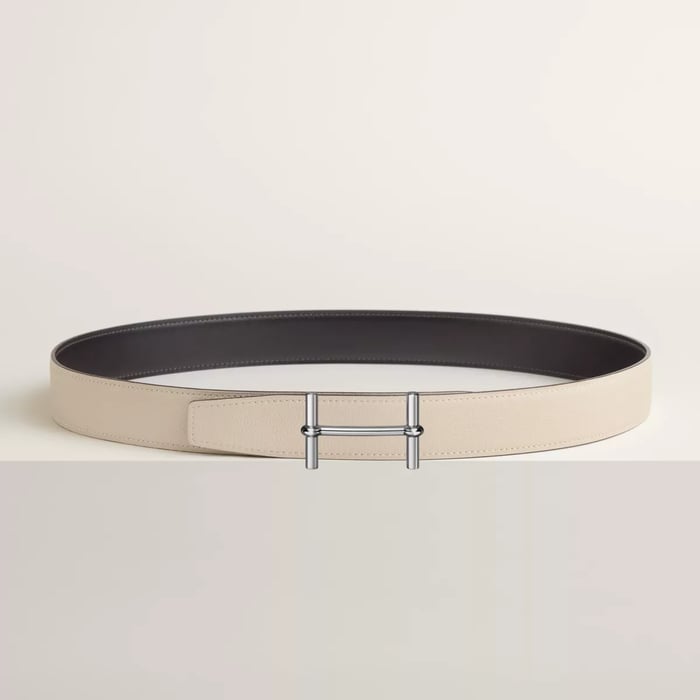 H d'Ancre Belt Buckle & Reversible Leather Strap 32 MM