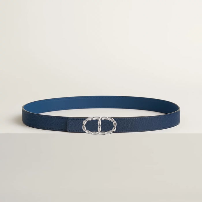 Maillon Torsade Belt Buckle & Reversible Leather Strap 24 MM
