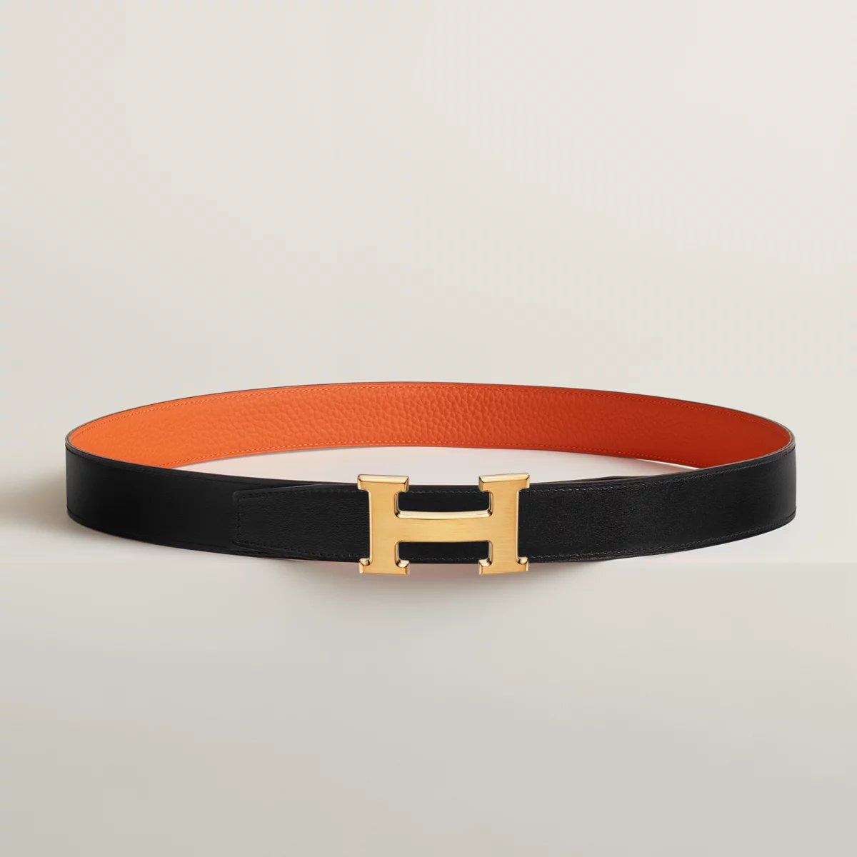 H belt buckle & Reversible leather strap 32 mm