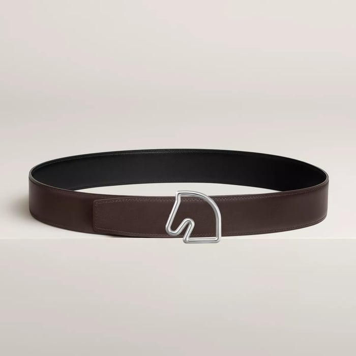 Tete De Cheval Belt Buckle & Reversible Leather Strap 38 MM
