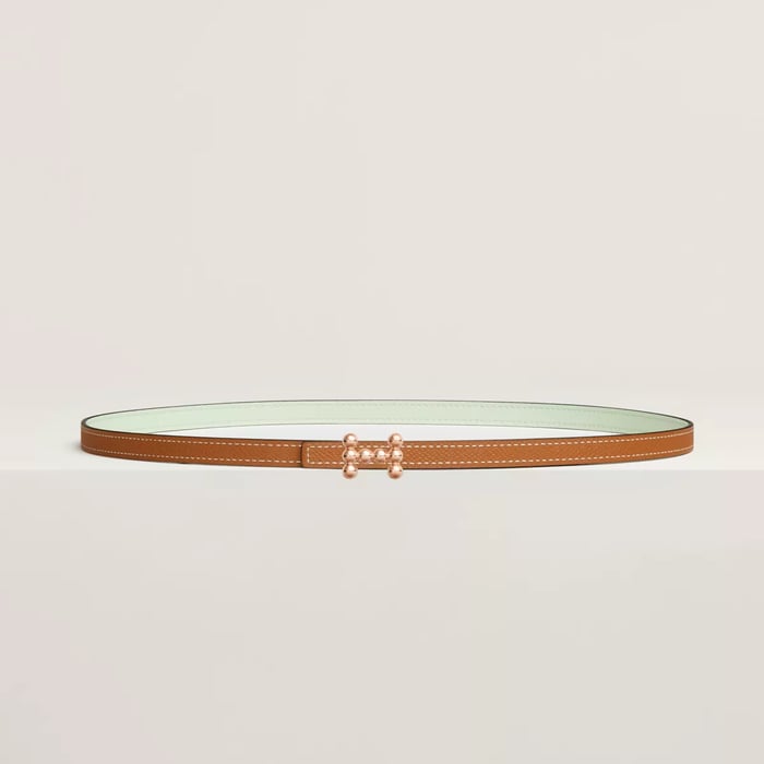 Bubble Belt Buckle & Reversible Leather Strap 13 MM