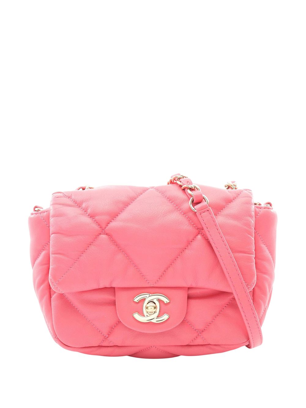 2020 Mini Quilted Calfskin Bubbly Flap crossbody bag