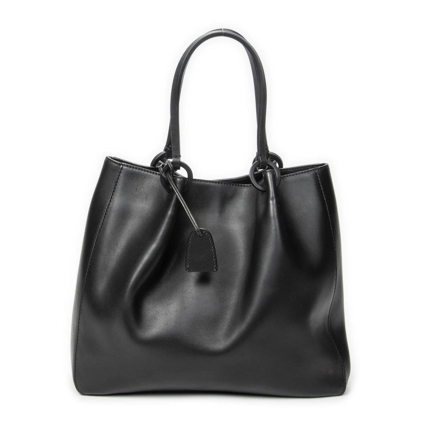 Leather Pleated Tote