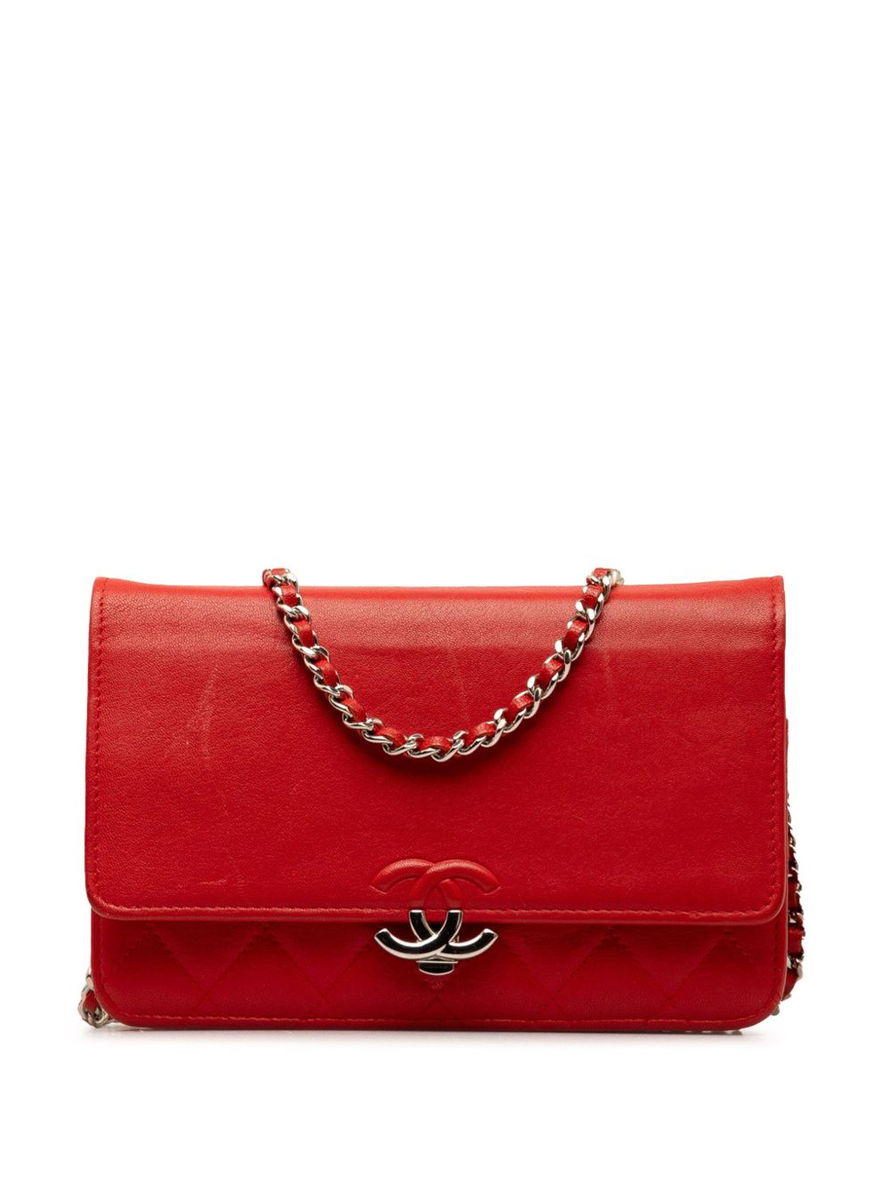 2018 CC Lambskin Wallet on Chain crossbody bag