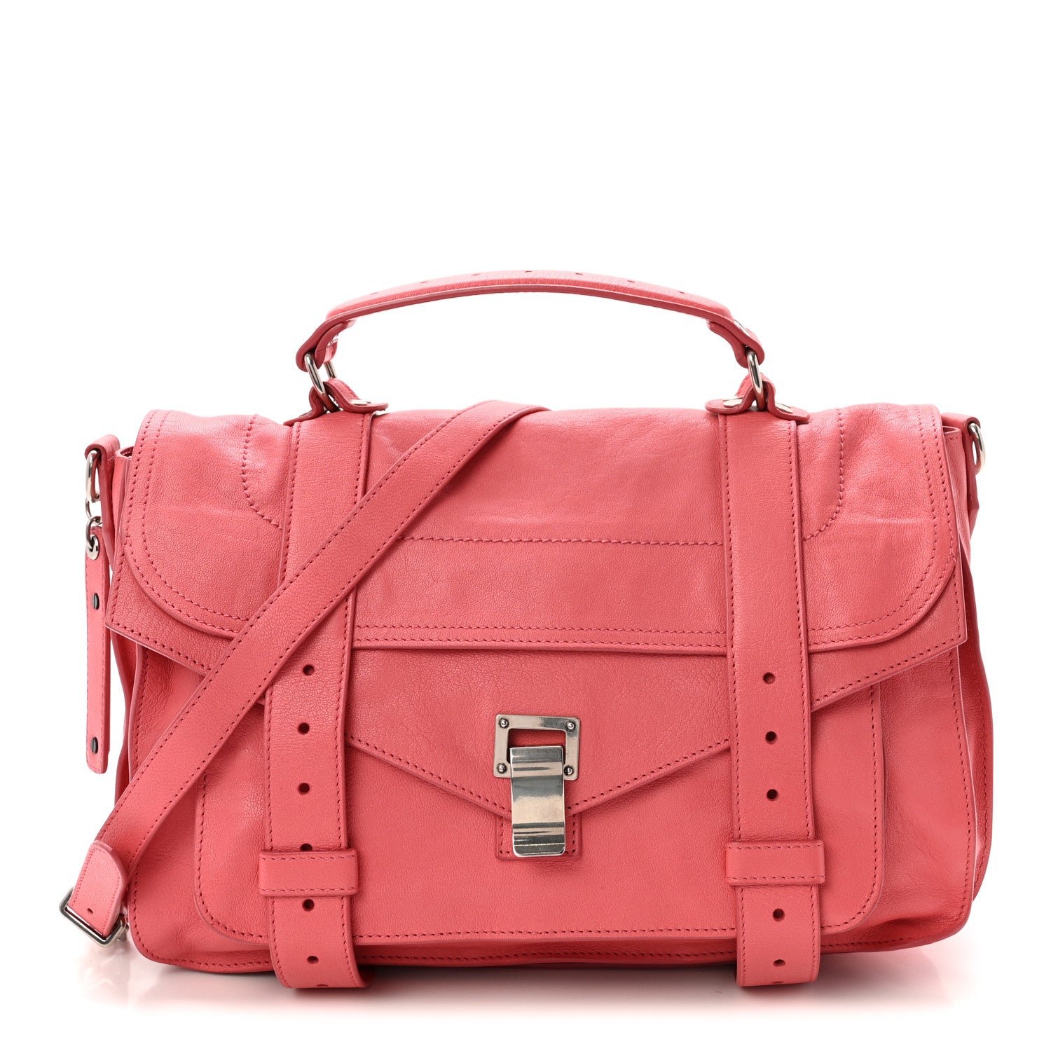 Proenza Schouler Lambskin Medium PS1 Satchel Hibiscus