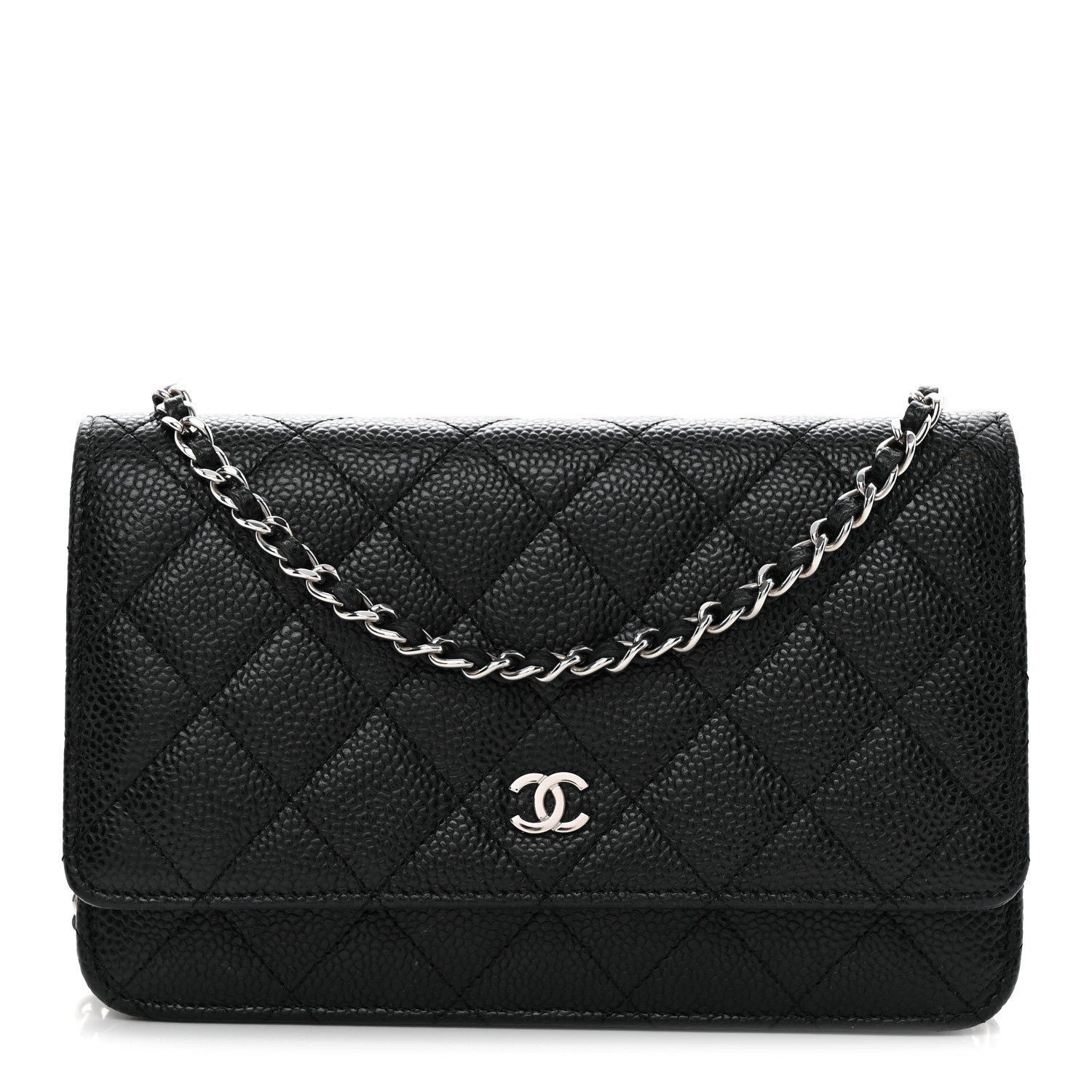 Chanel Caviar Quilted Wallet on Chain WOC Black