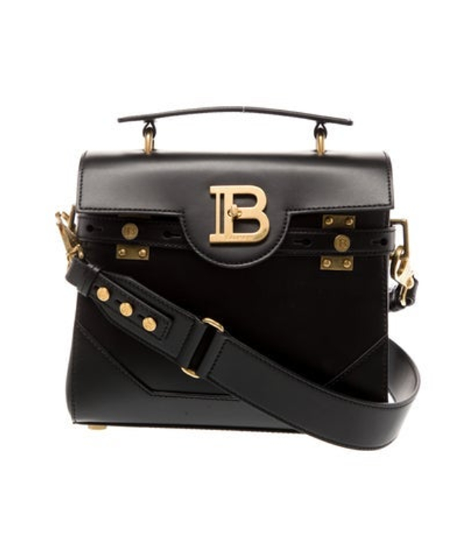 Balmain Leather Top Handle Bag