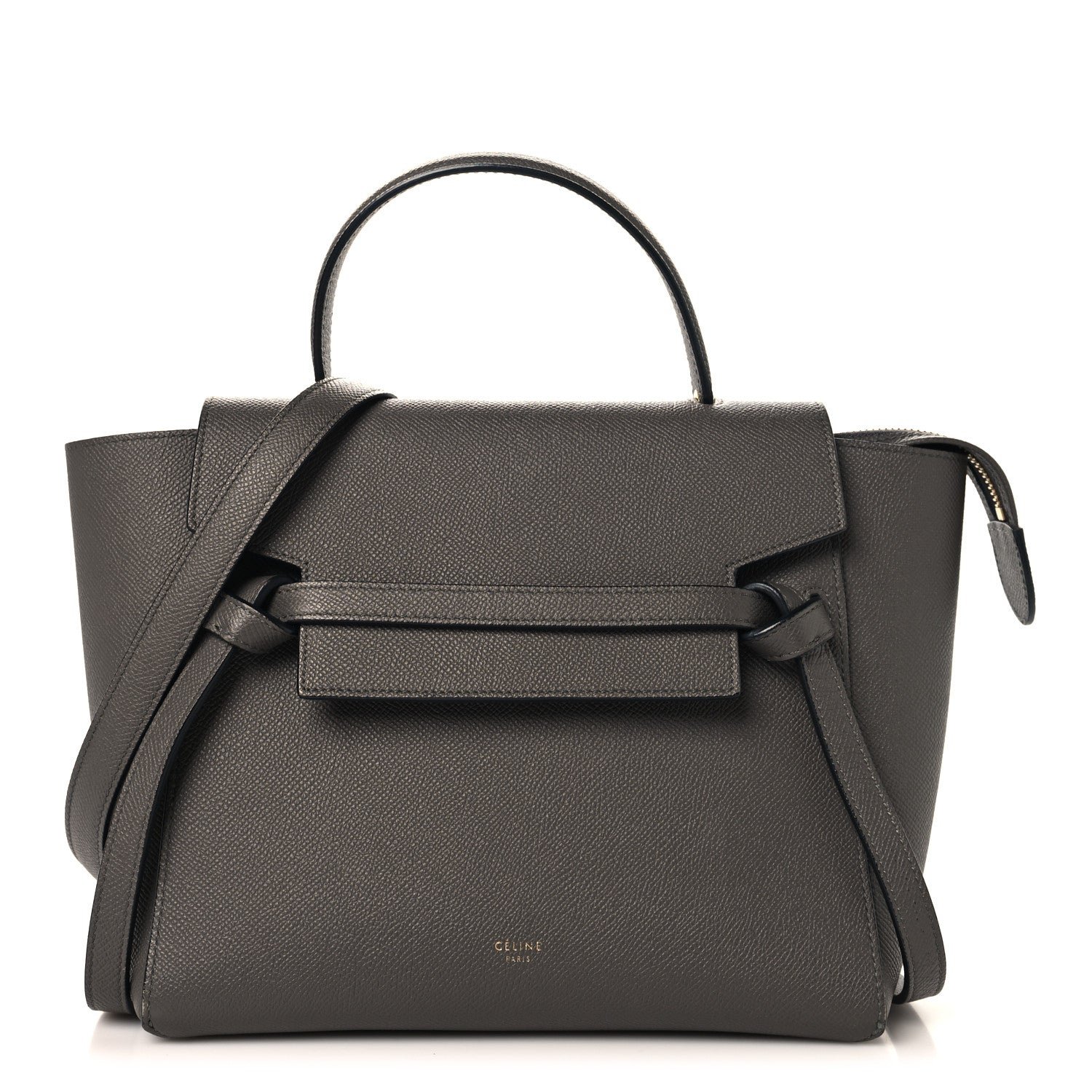 Celine Grained Calfskin Micro Belt Bag Grey