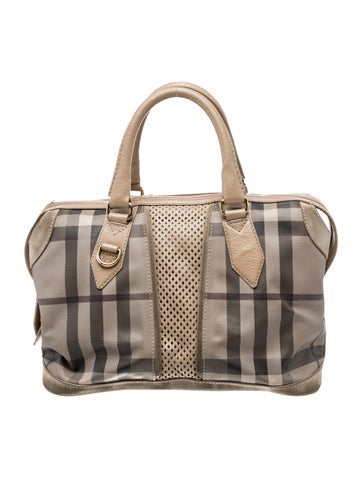 Burberry Smoked Check Top Handle Bag